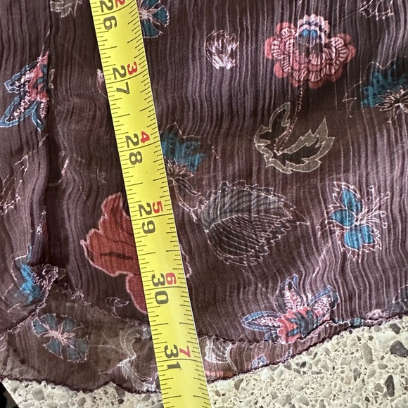 Sundance Misha Pants Floral Wide Leg Gauzy Lined Pull On Tassel Tie Closure - Picture 14 of 16